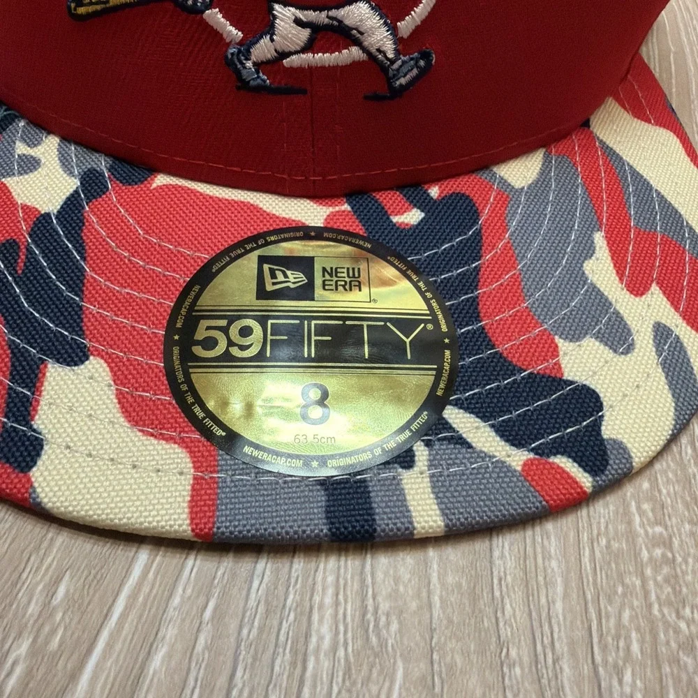 New Era MLB Minnesota Twins 59FIFTY Fitted 60 Yrs Bomb Squad Camo Hat Size 8